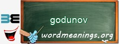 WordMeaning blackboard for godunov